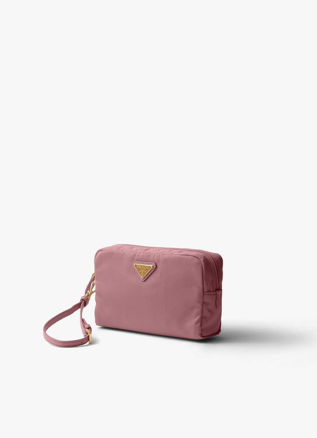 Prada Re-Nylon toilettas met leren details en logo - voorkant 4 oudroze