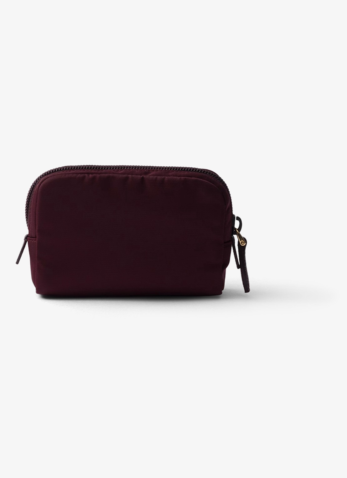 Prada Re-Nylon toilettas met logo - achterkant bordeauxrood