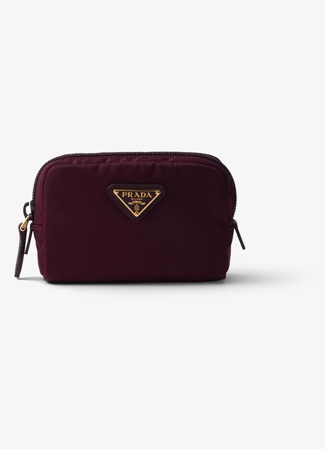 Prada Re-Nylon toilettas met logo - voorkant 5 bordeauxrood