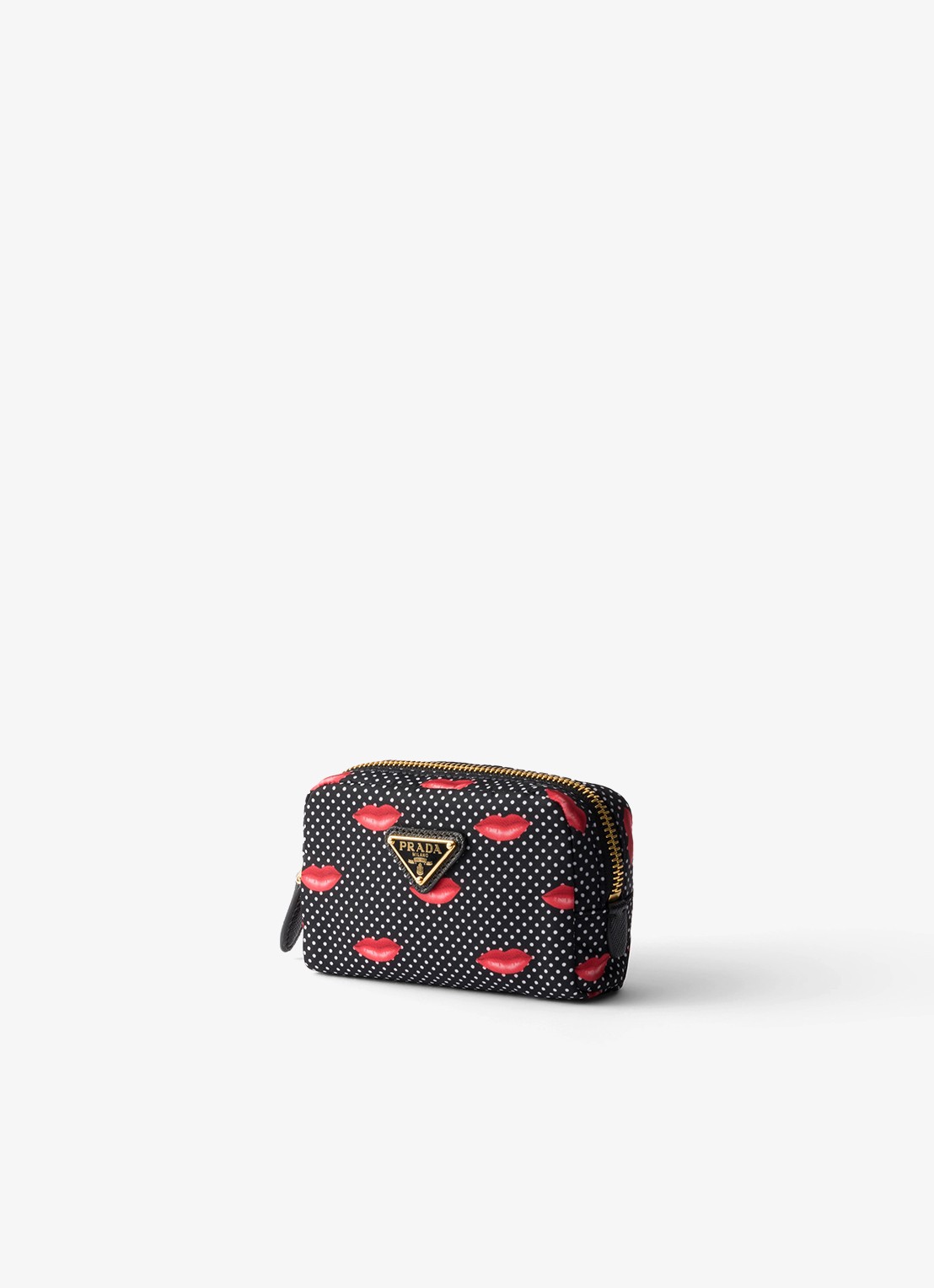 Prada Re-Nylon toilettas met print - voorkant 2 zwart