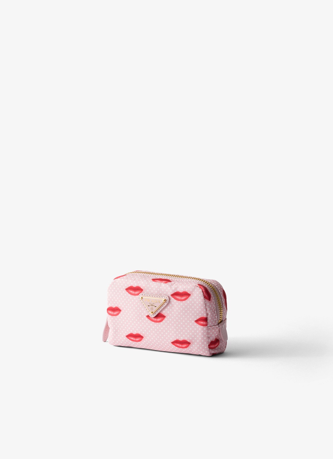 Prada Re-Nylon toilettas met print - voorkant 5 oudroze
