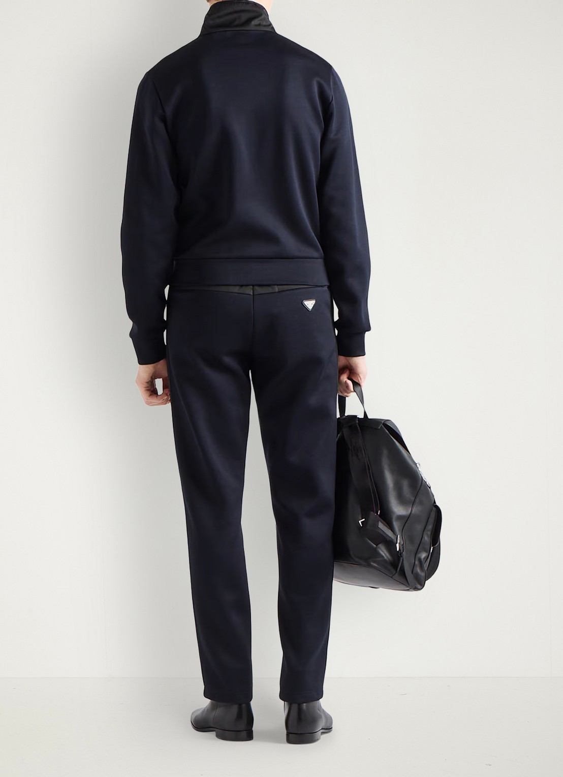 Prada Re-Nylon trackvest met ritszakken - achterkant 5 donkerblauw