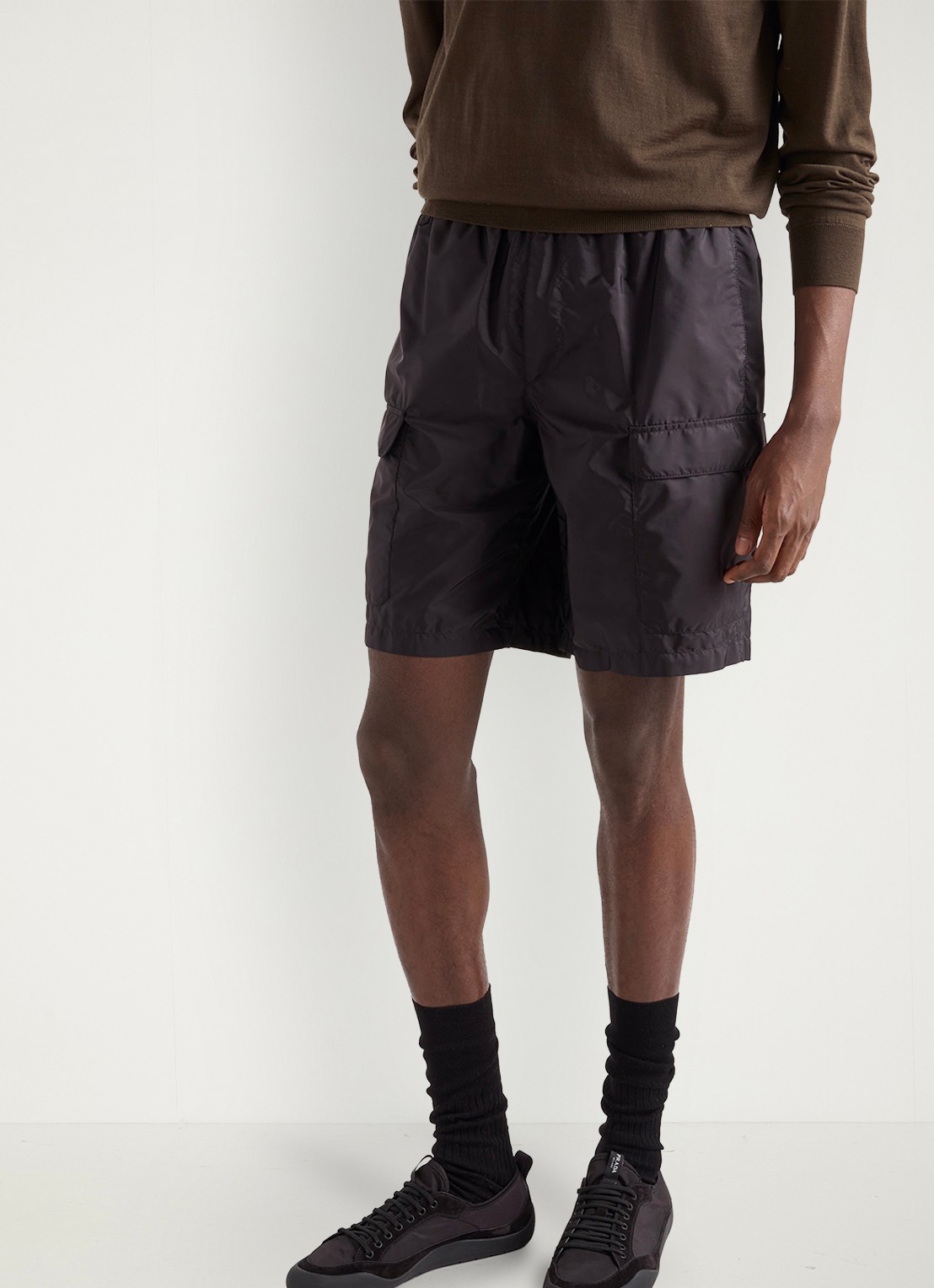 Prada Re-Nylon zwemshorts met klepzakken - detail 2 zwart