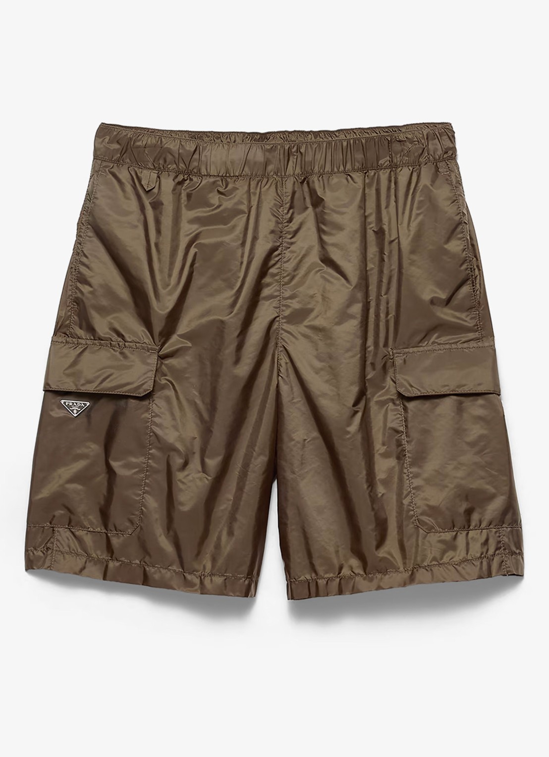 Prada Re-Nylon zwemshorts met klepzakken - voorkant 4 bronsgroen