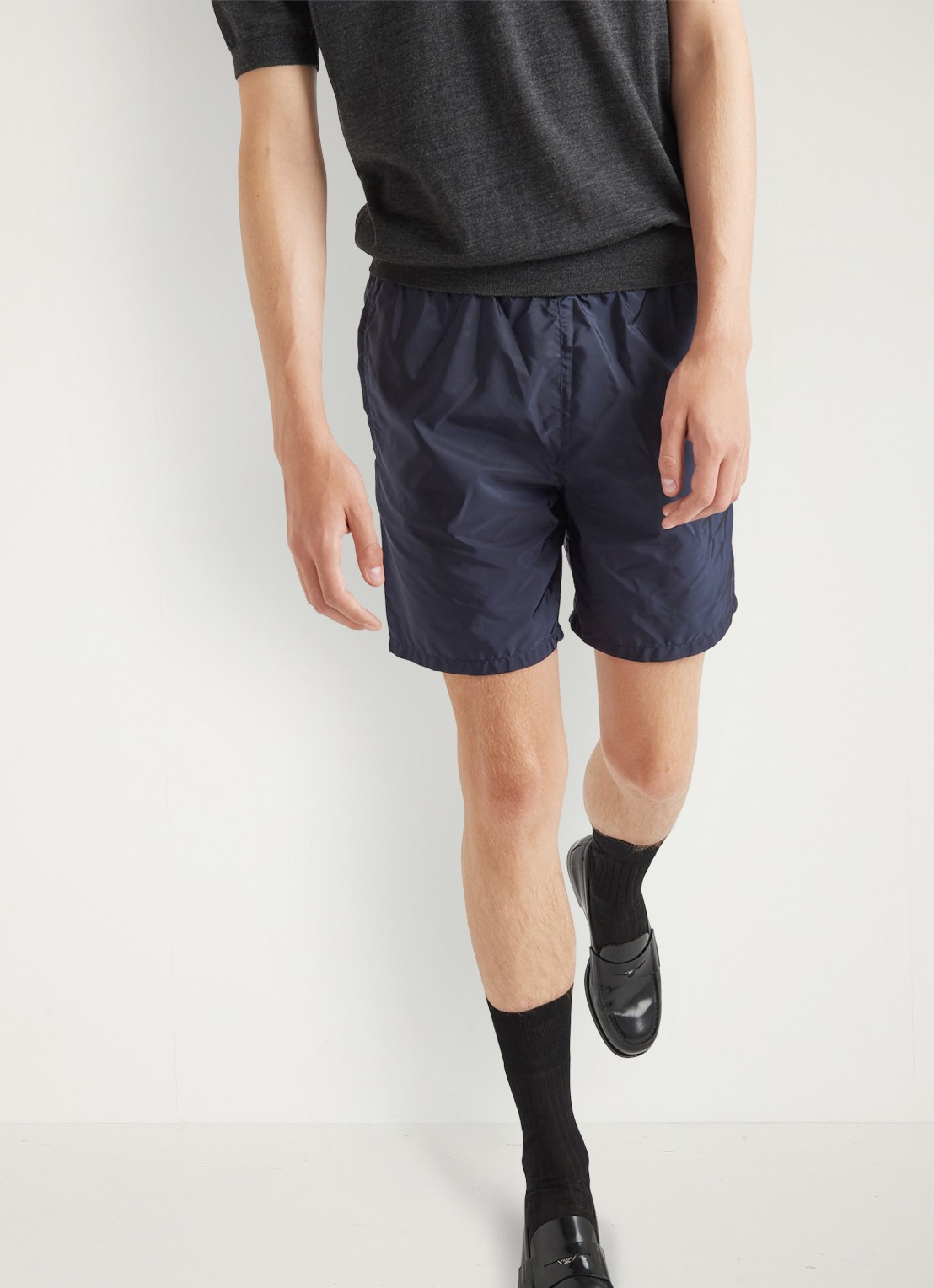 Prada Re-Nylon zwemshorts met steekzakken - detail 2 donkerblauw