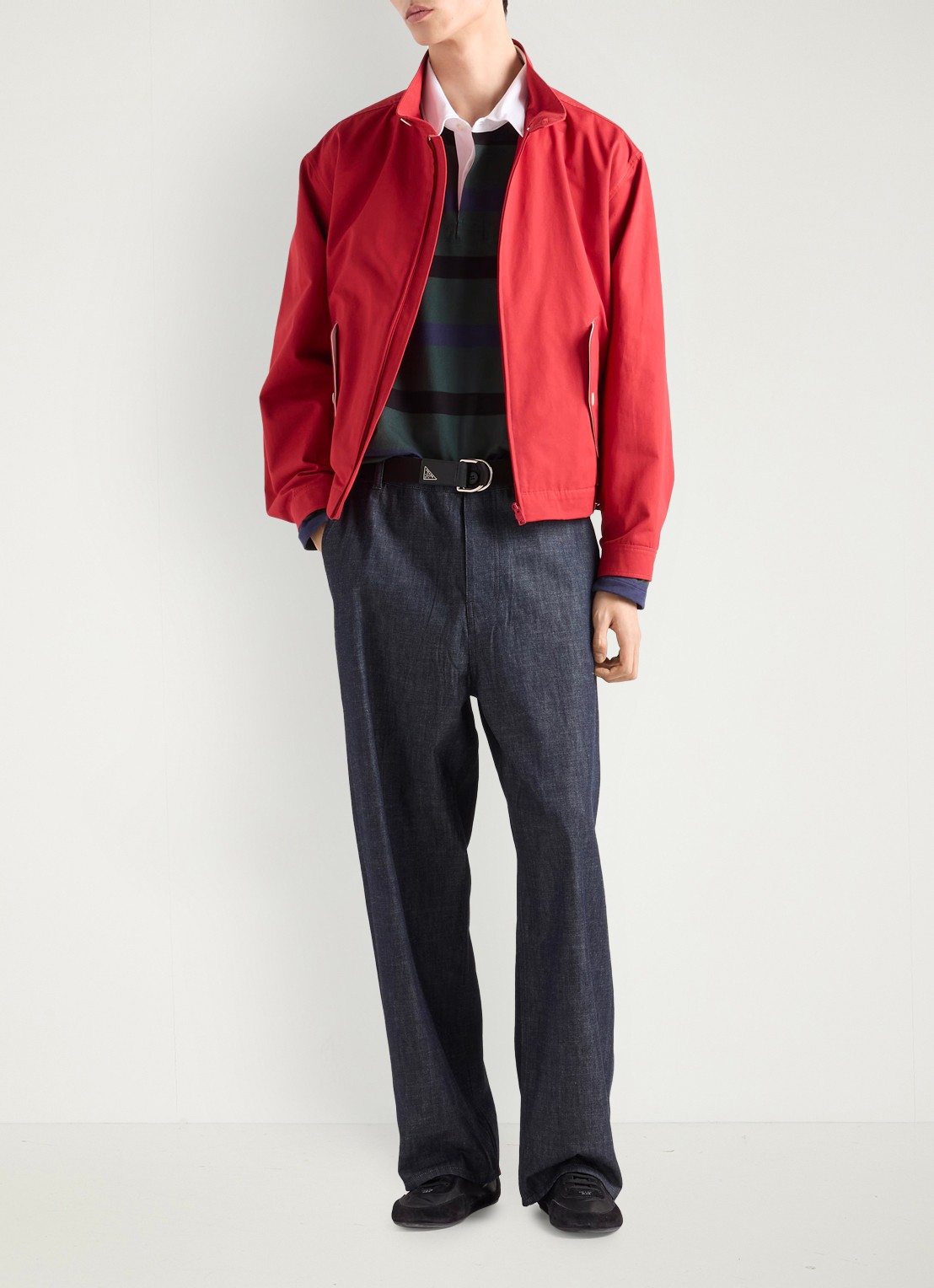 Prada Regular fit jeans met donkere wassing - voorkant 5 indigo