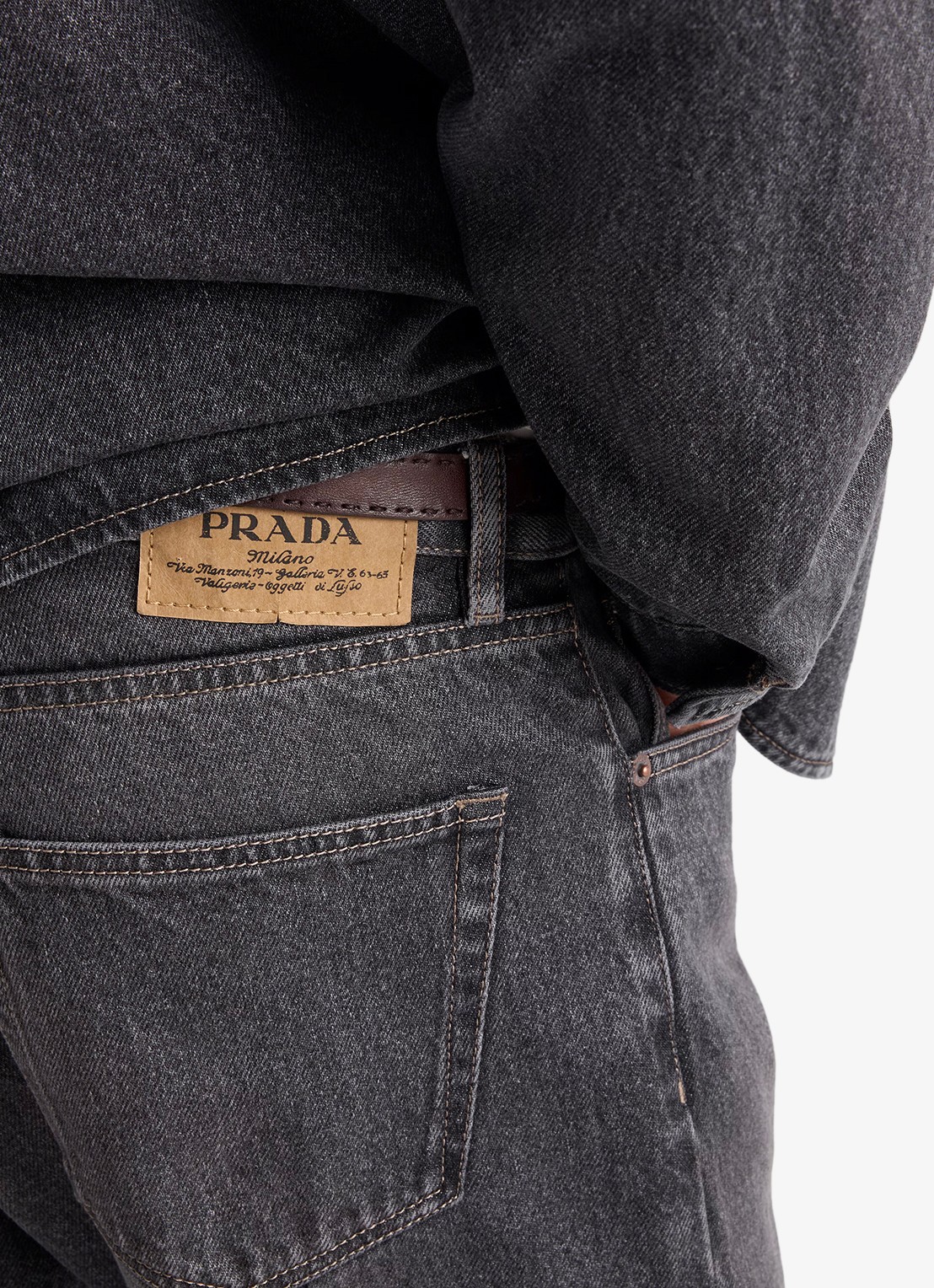Prada Regular fit jeans met gekleurde wassing - detail 6 zwart