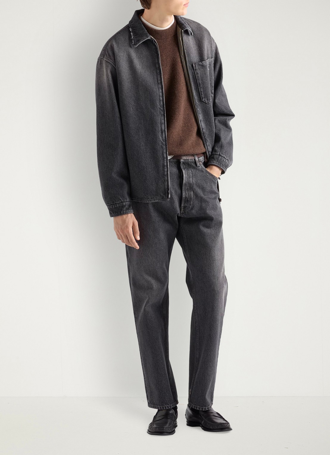 Prada Regular fit jeans met gekleurde wassing - voorkant 3 zwart