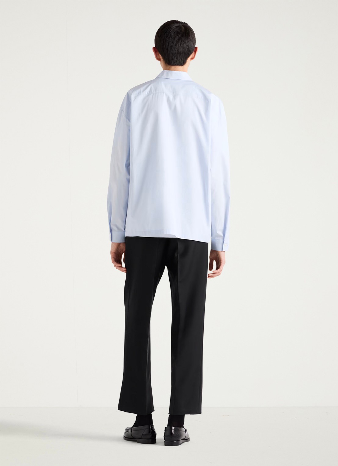 Prada Regular fit overshirt met borstzak - achterkant 6 lichtblauw