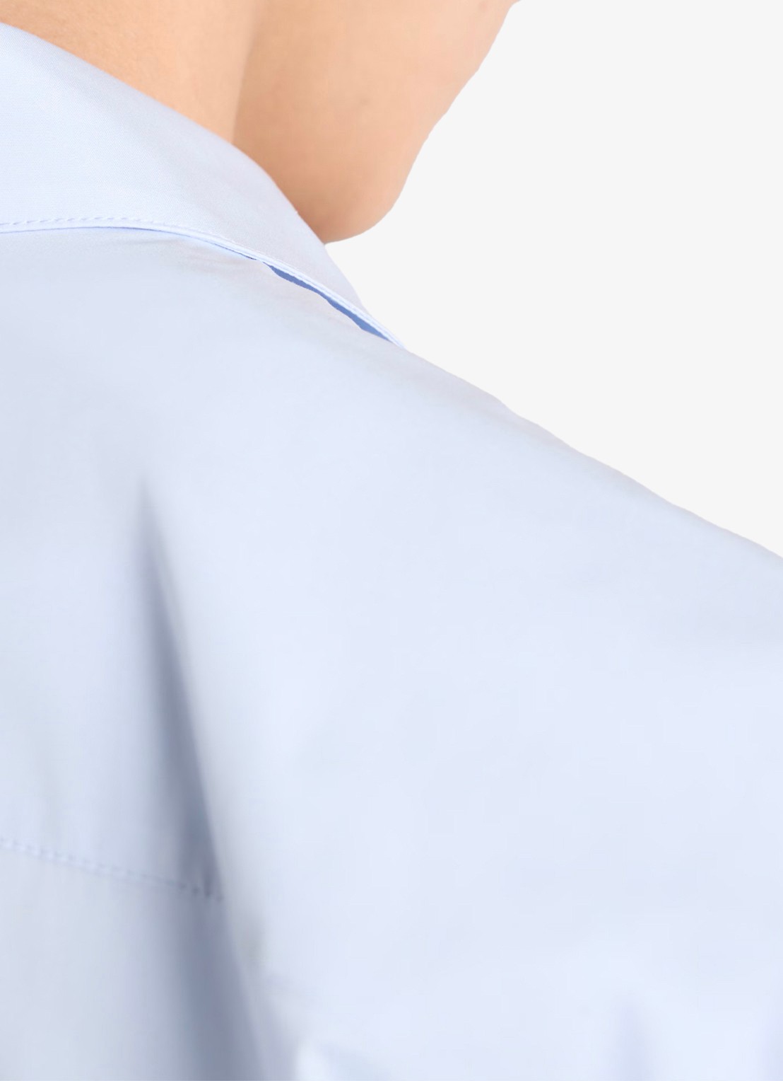 Prada Regular fit overshirt met borstzak - detail 3 lichtblauw