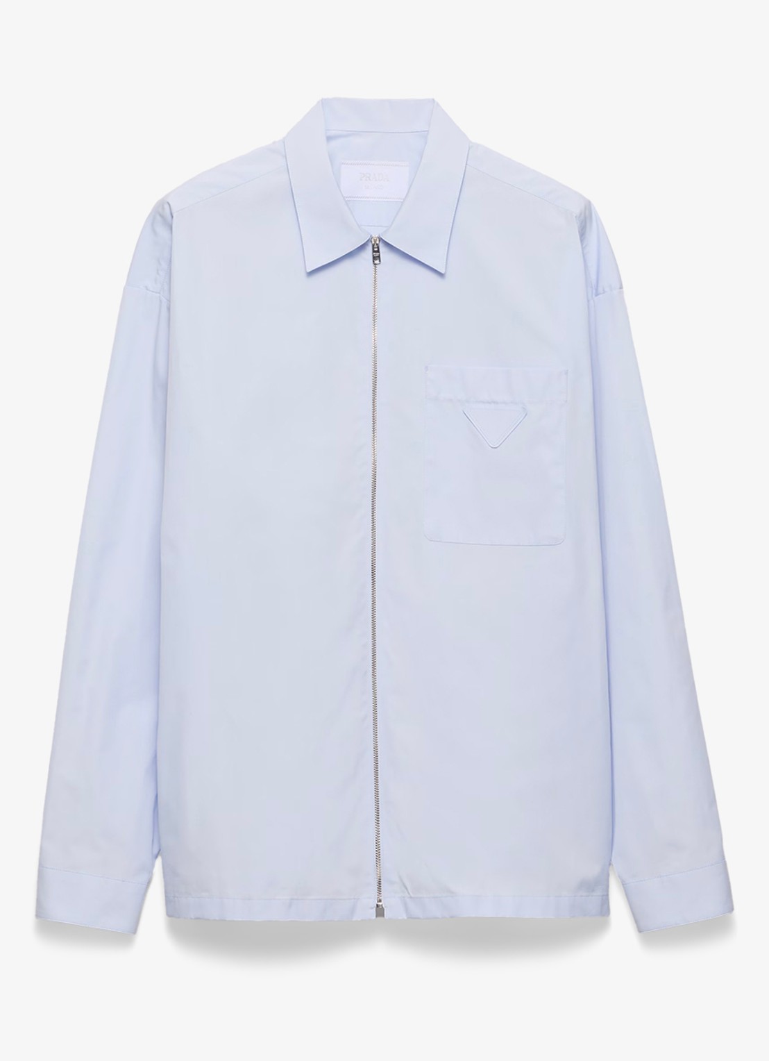 Prada Regular fit overshirt met borstzak - voorkant 4 lichtblauw
