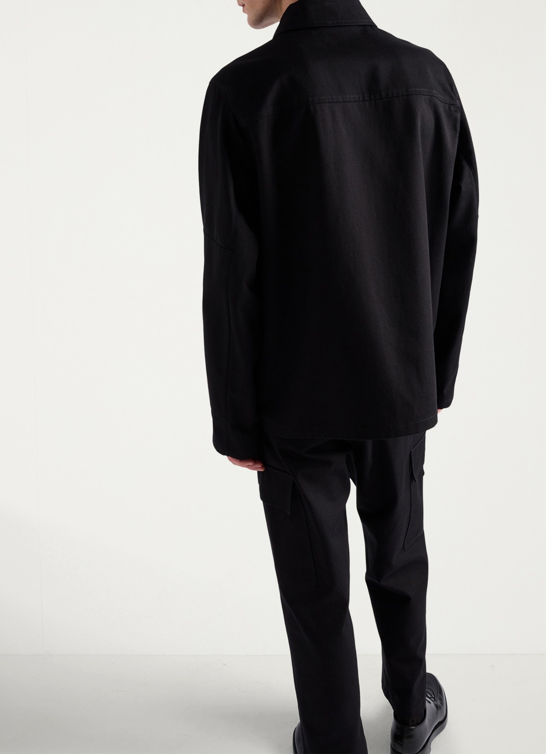 Prada Regular fit overshirt met klepzakken - achterkant 5 zwart