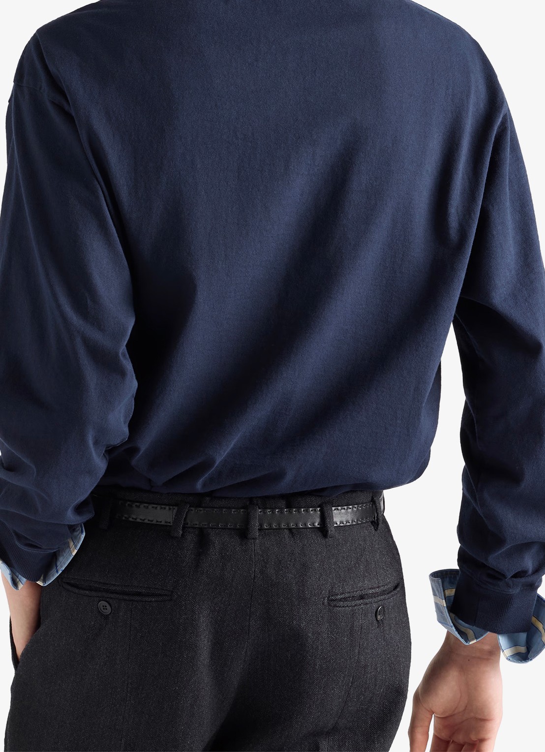 Prada Regular fit polo met logo - achterkant 4 indigo