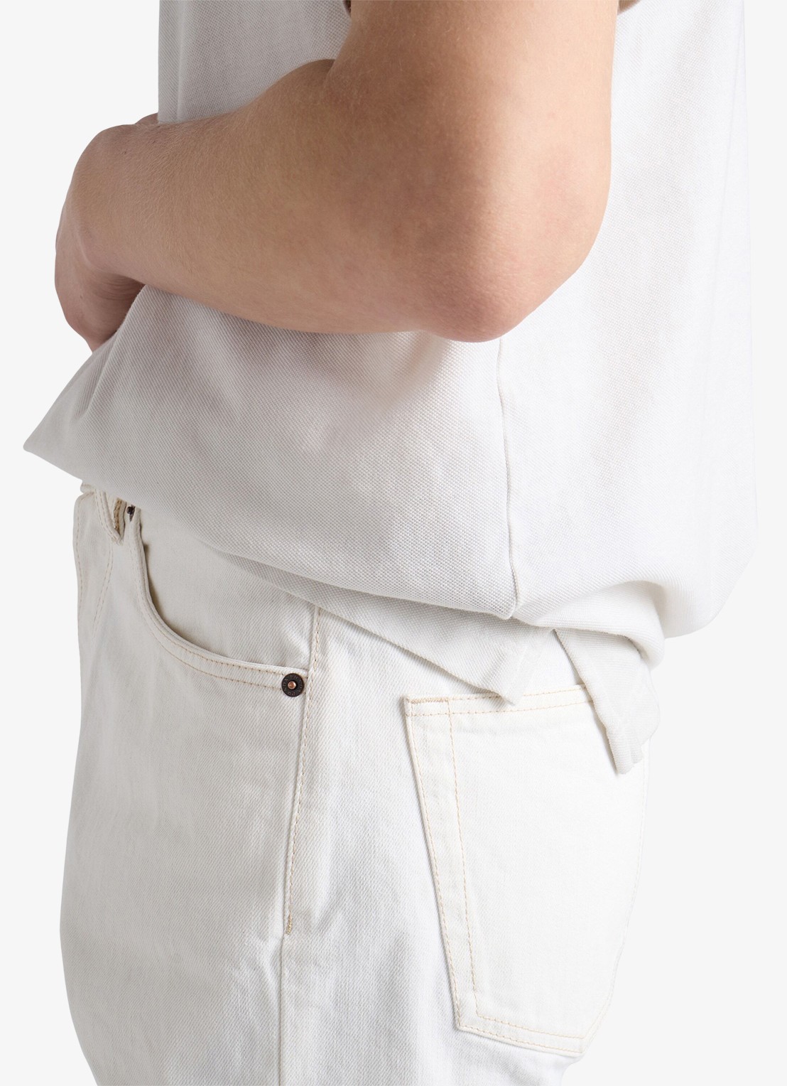 Prada Regular fit polo met logoborduring - detail 6 wit