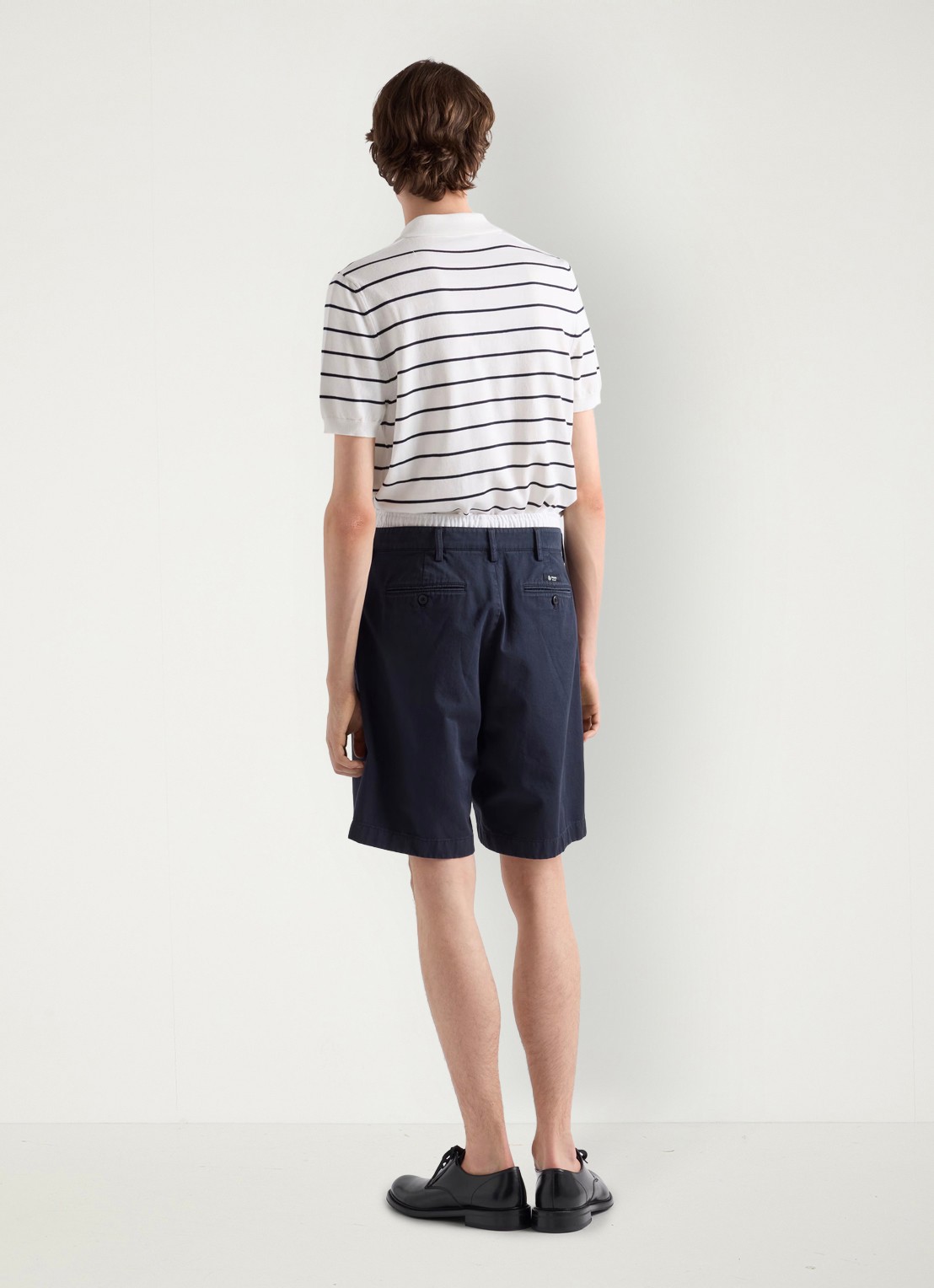 Prada Regular fit polo met streepprint - achterkant 5 wit