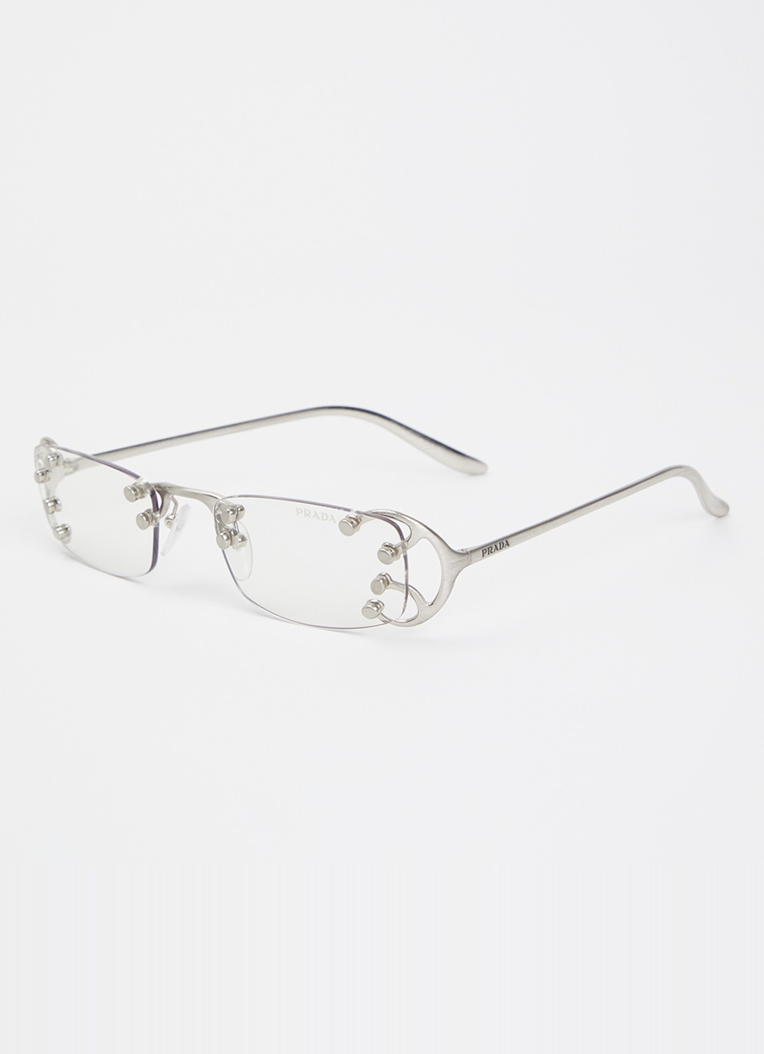 Prada Retro zonnebril PR C57S - voorkant zilver