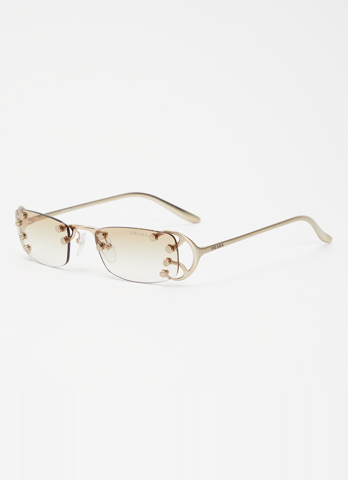 Prada Retro zonnebril PR C57S - voorkant 4 goud