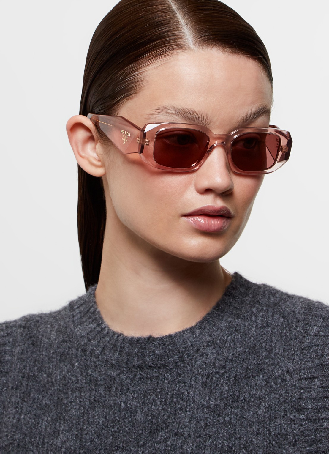 Prada Retro zonnebril PR17WS - voorkant 5 zalmroze