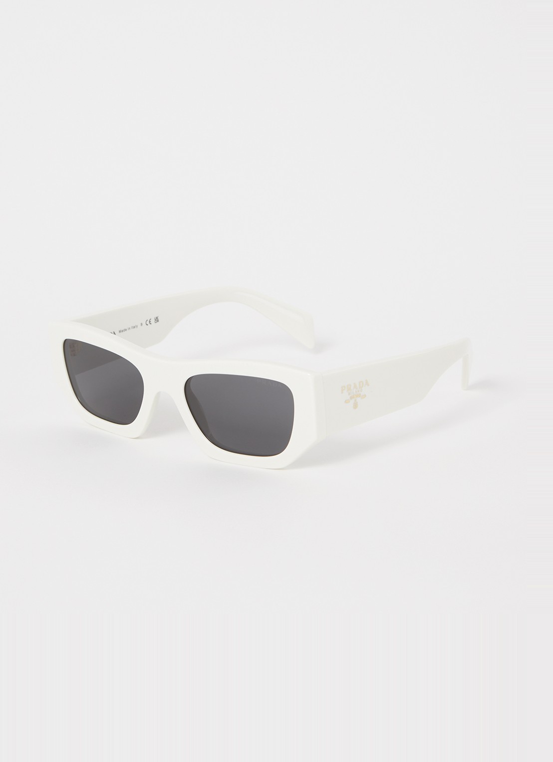 Prada Retro zonnebril PRA01S  - voorkant gebroken wit