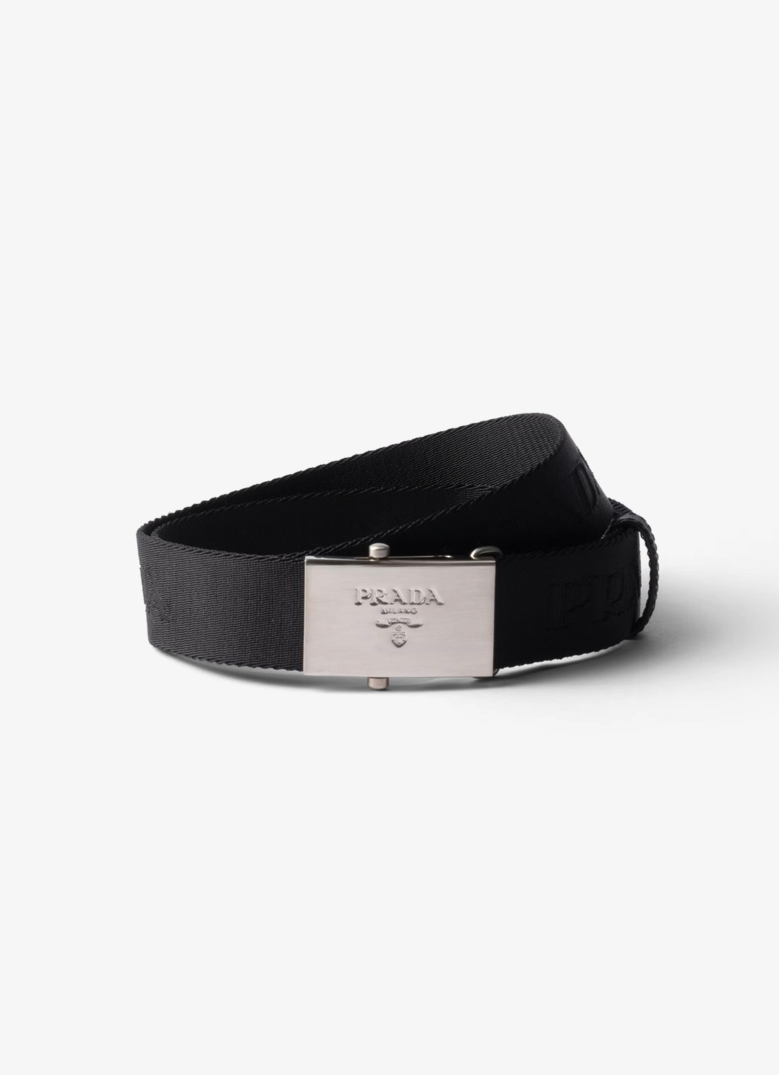 Prada Riem met logo - voorkant zwart