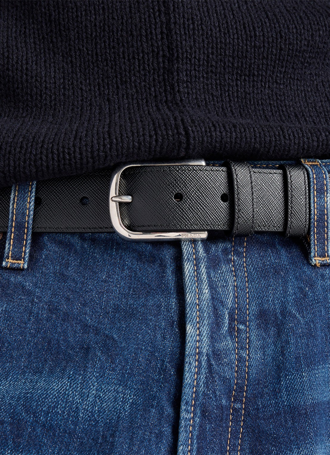 Prada Riem van kalfsleer - voorkant 3 zwart