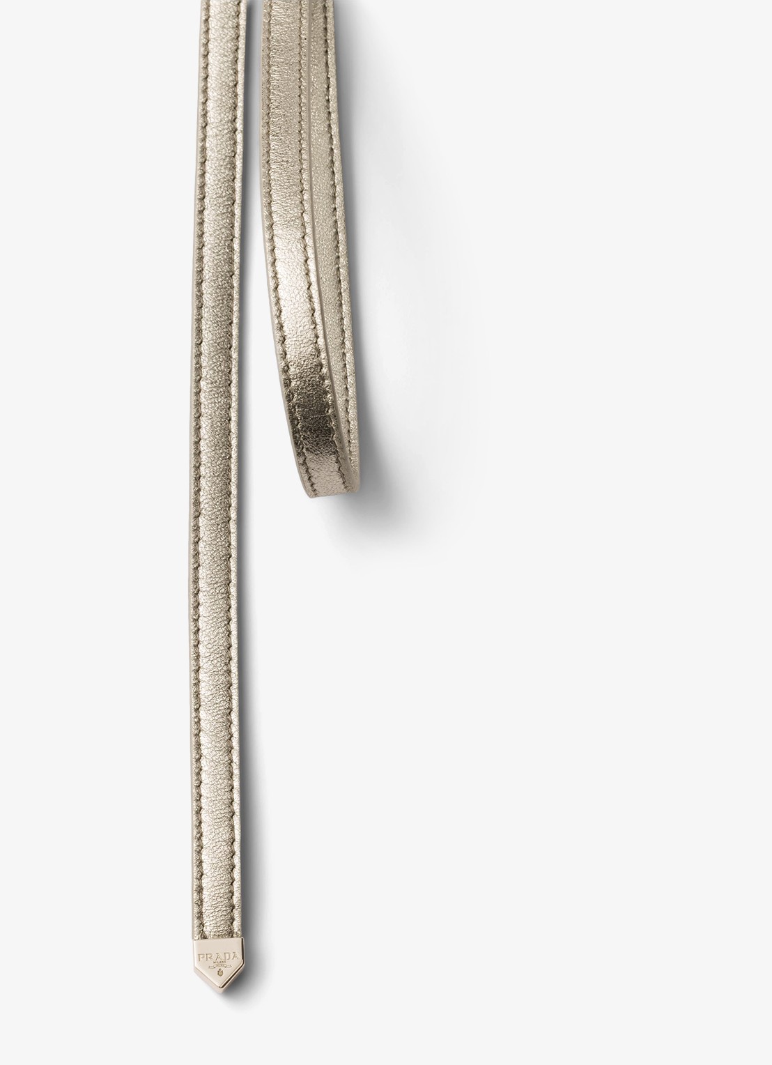 Prada Riem van lamsleer met metallic finish - detail 4 goud