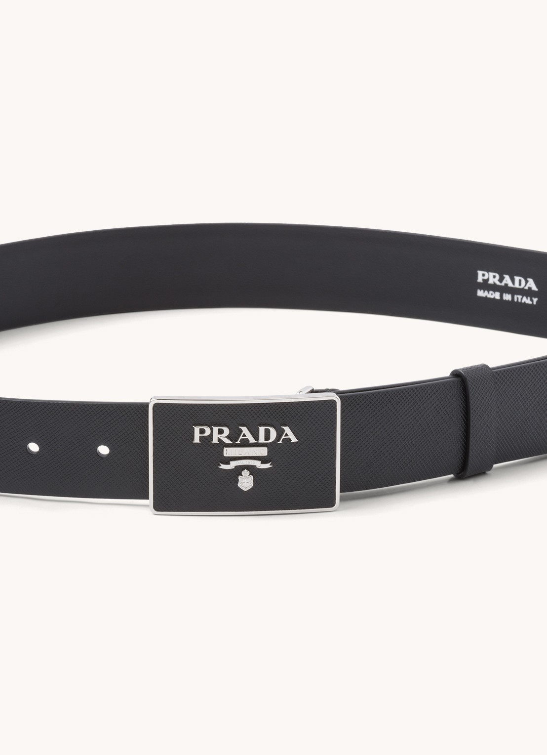 Prada Riem van leer - voorkant 2 zwart