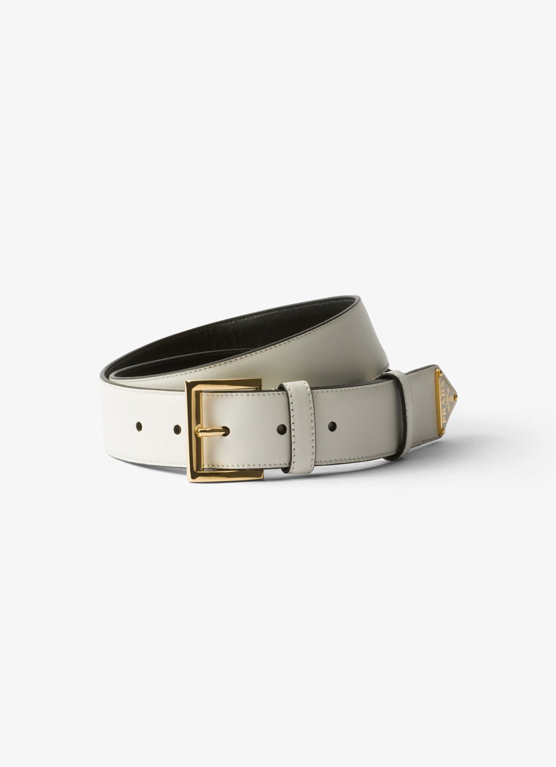 Prada Riem van leer - voorkant wit