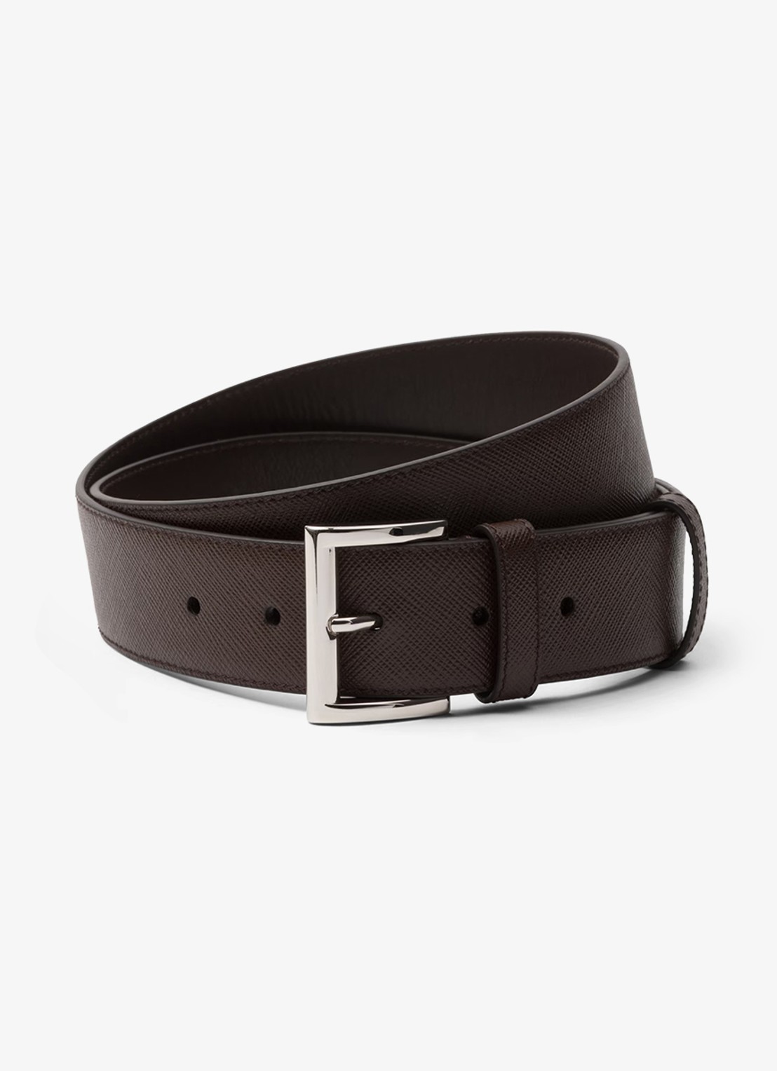 Prada Riem van leer - voorkant 2 donkerbruin