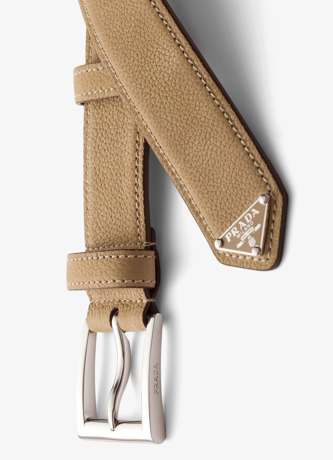 Prada Riem van nubuck - detail neutral