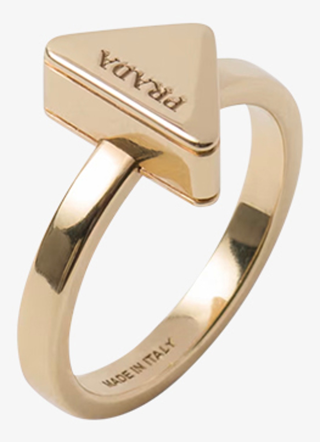 Prada Ring met logo - achterkant 2 goud