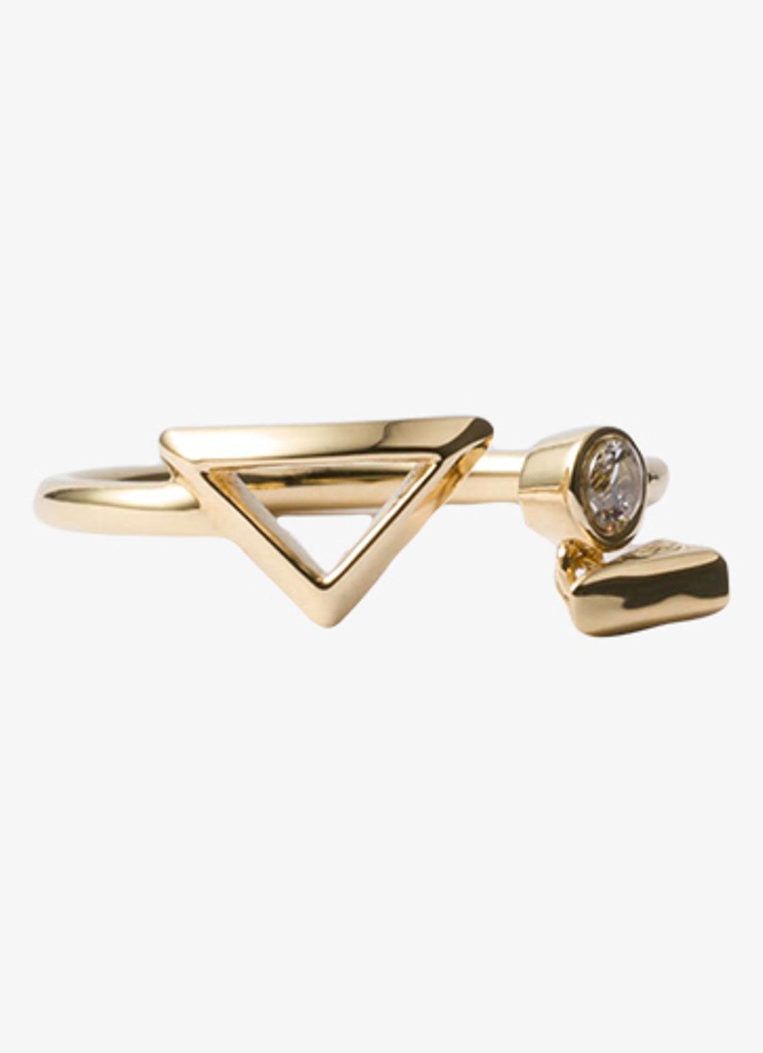 Prada Ring met logo - voorkant goud