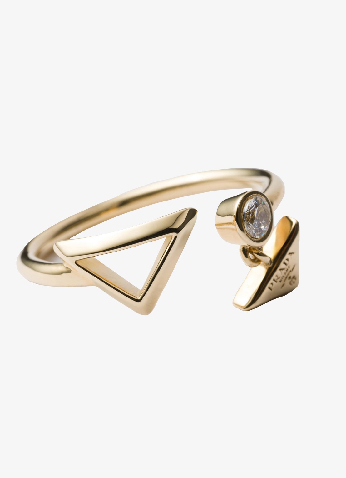 Prada Ring met logo - voorkant 2 goud