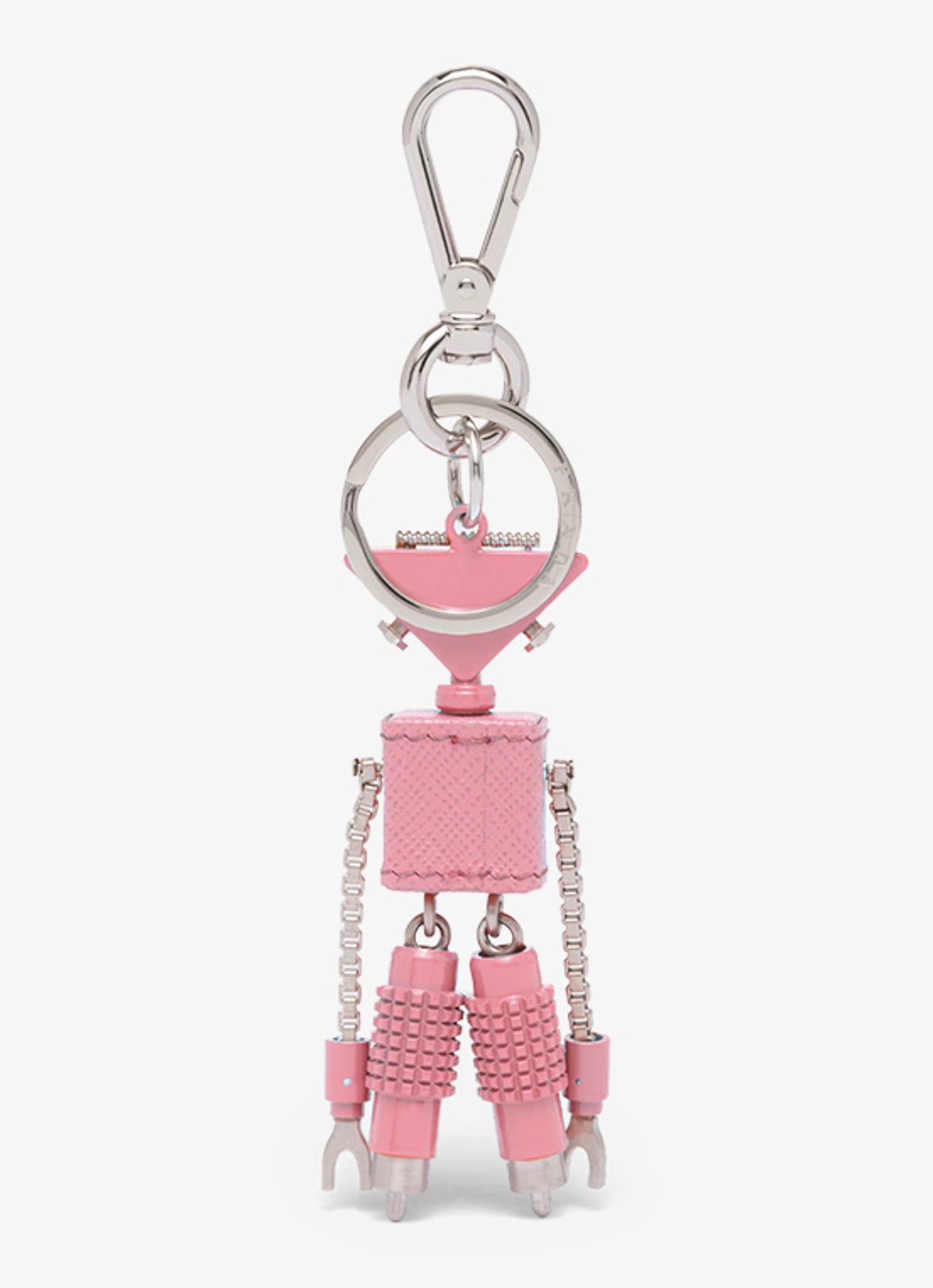 Prada Robot tasbedel met leren details - achterkant 3 roze