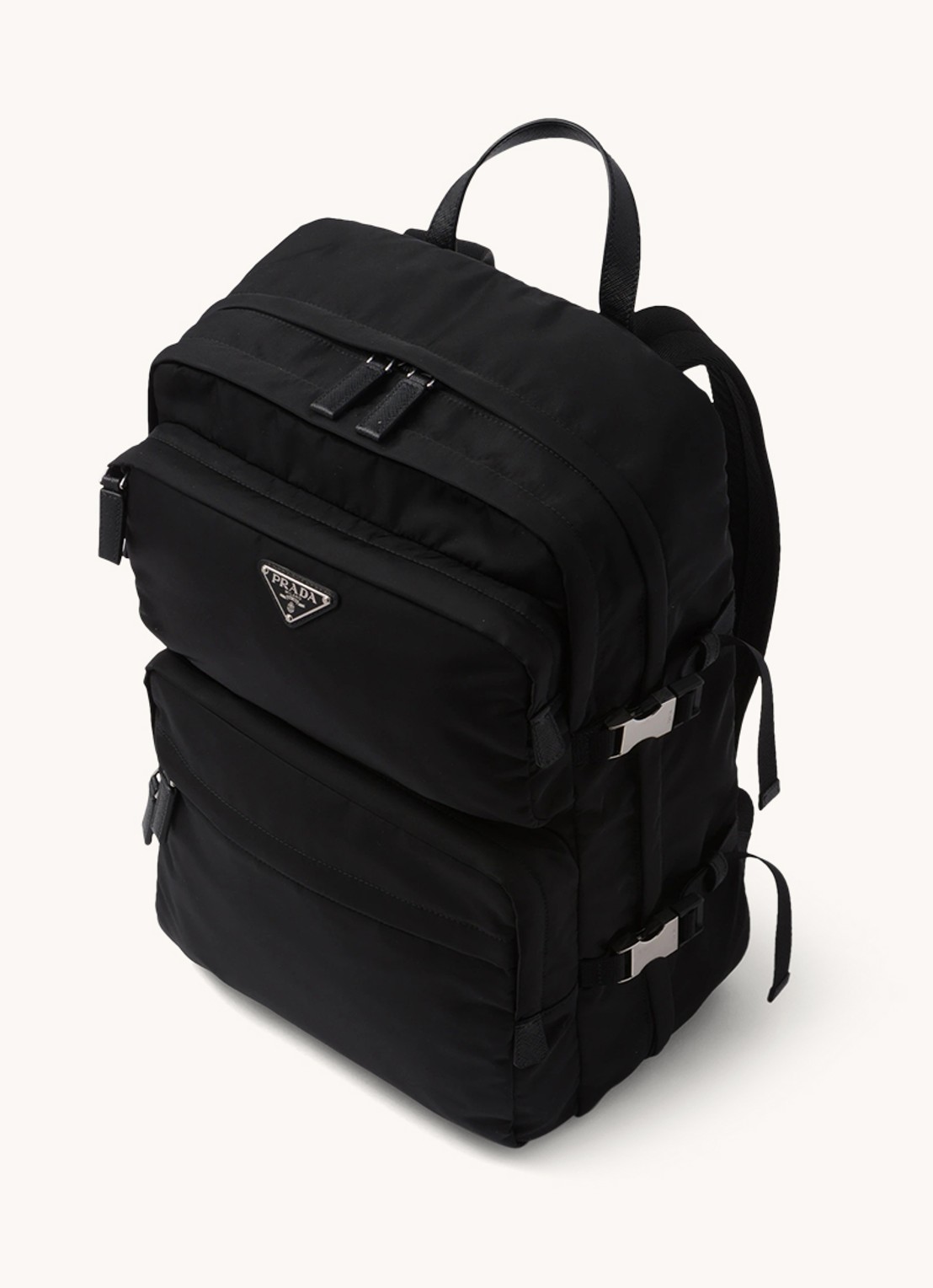 Prada Rugzak met logo - achterkant 7 zwart