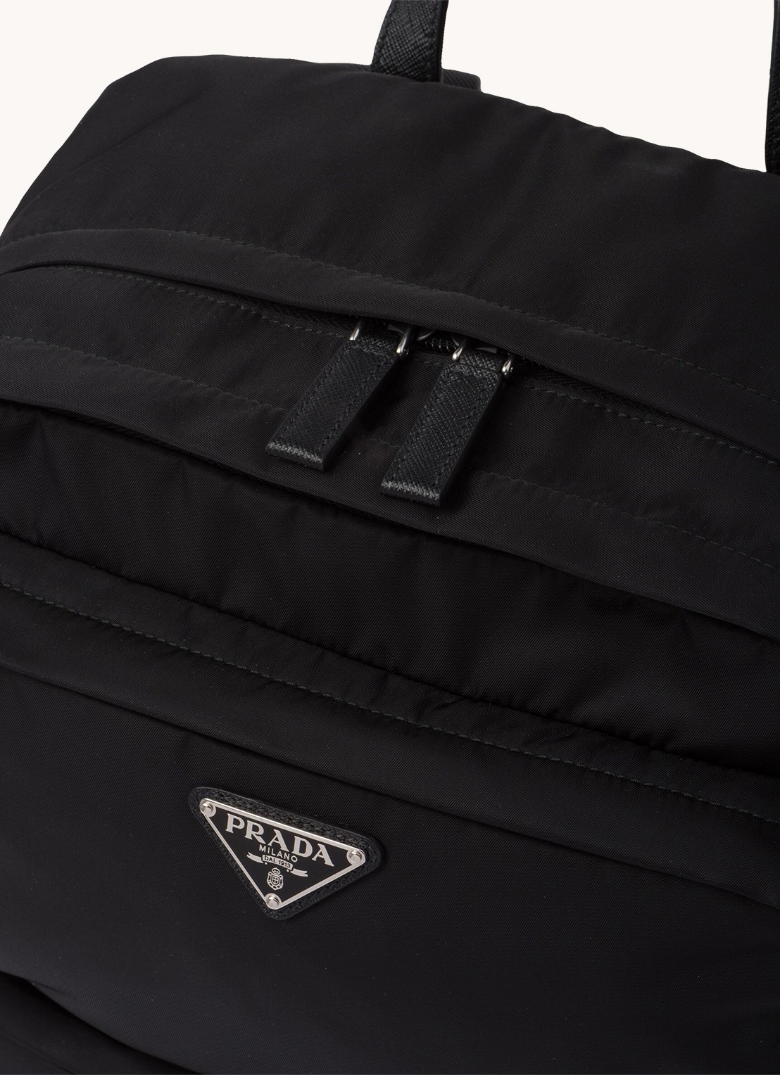Prada Rugzak met logo - detail 5 zwart