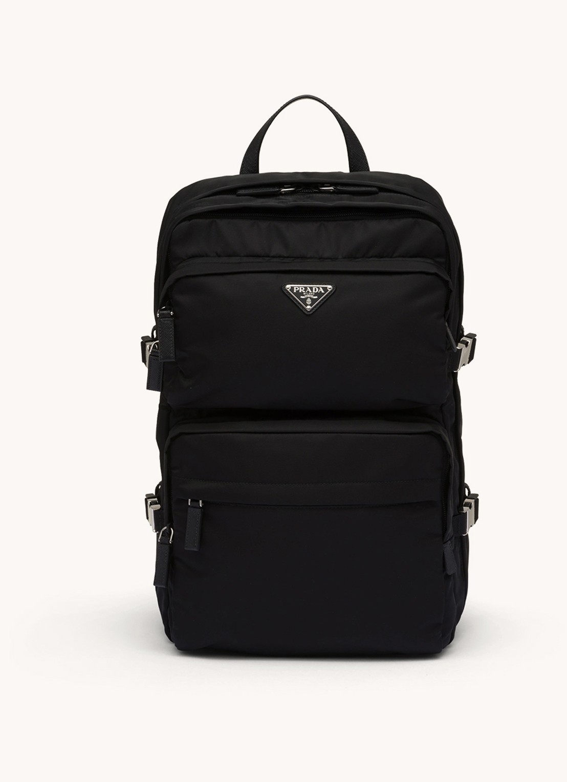 Prada Rugzak met logo - voorkant zwart