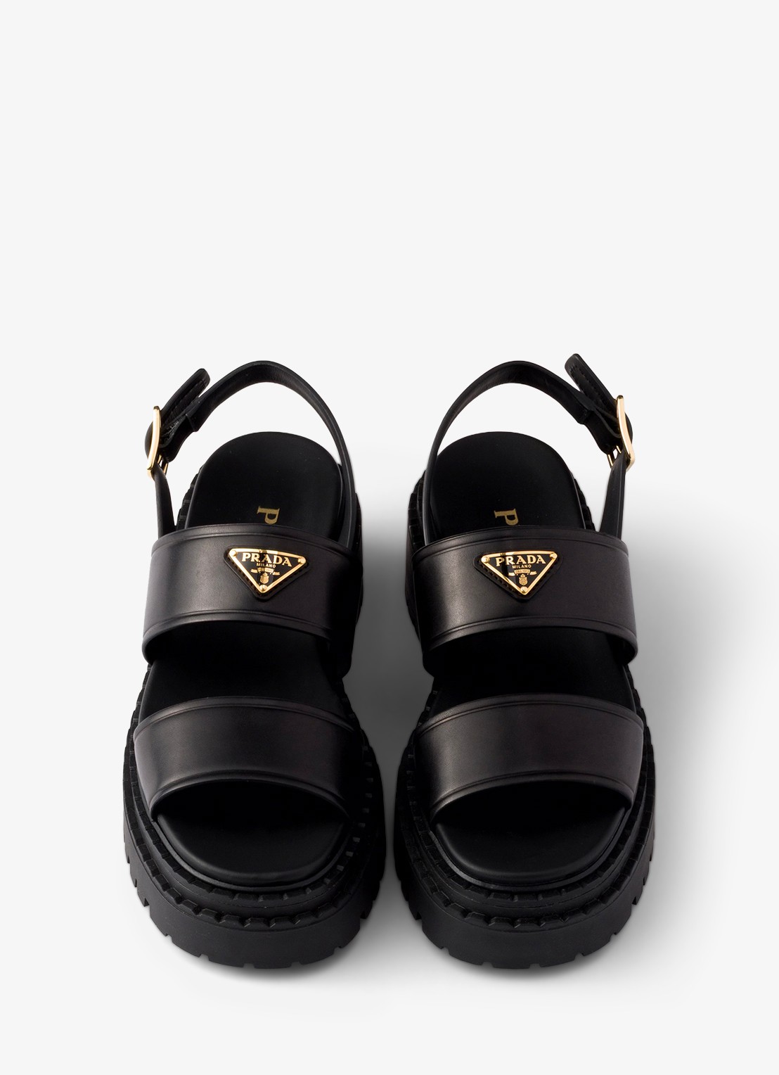 Prada Sandaal van kalfsleer - detail 3 zwart