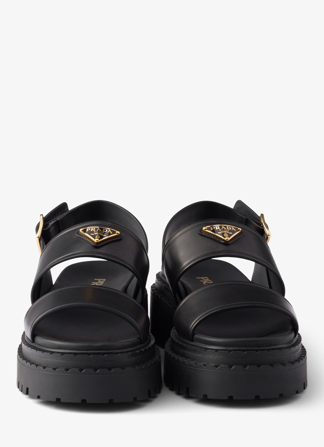 Prada Sandaal van kalfsleer - detail 4 zwart