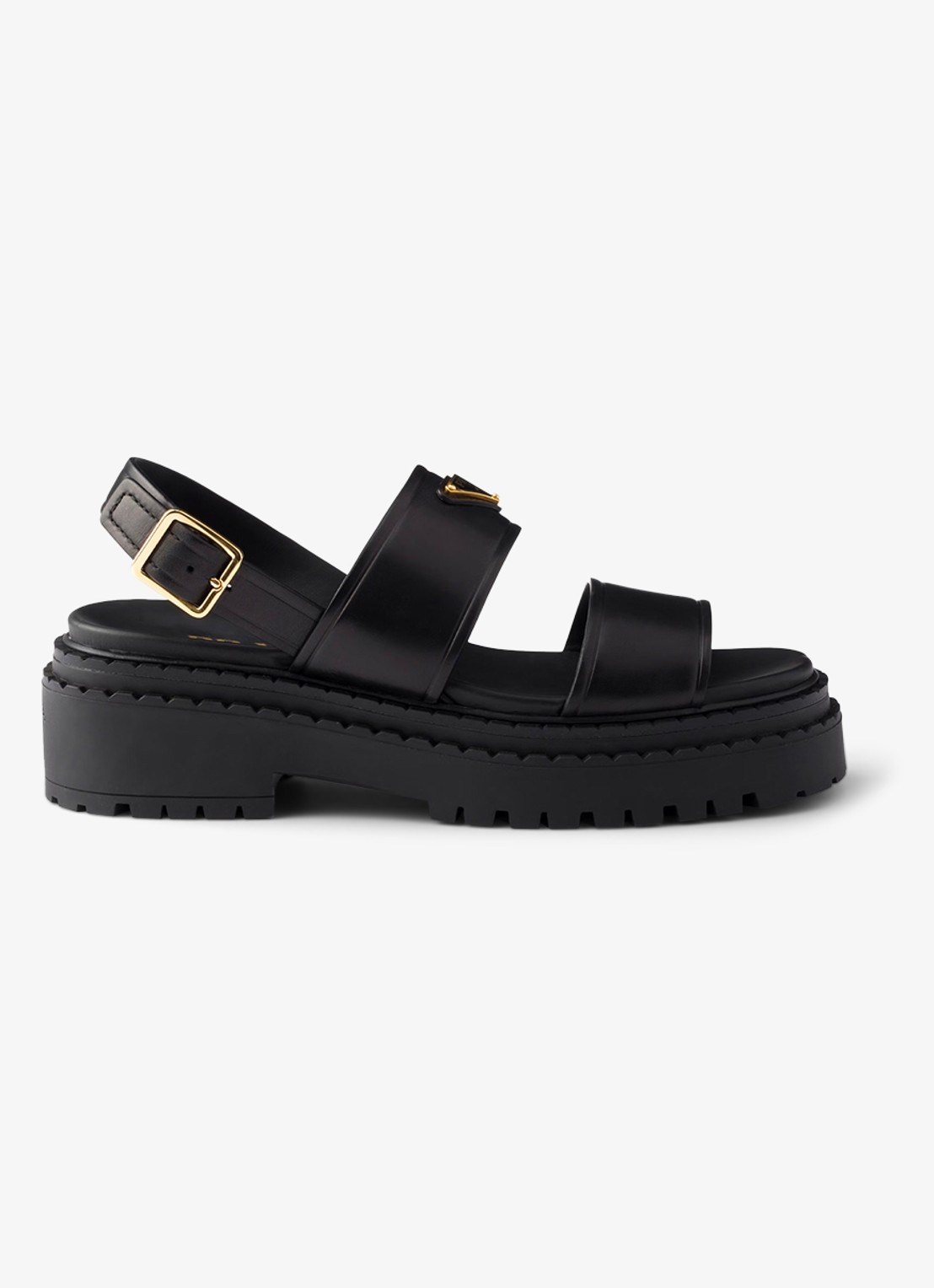 Prada Sandaal van kalfsleer - voorkant 2 zwart