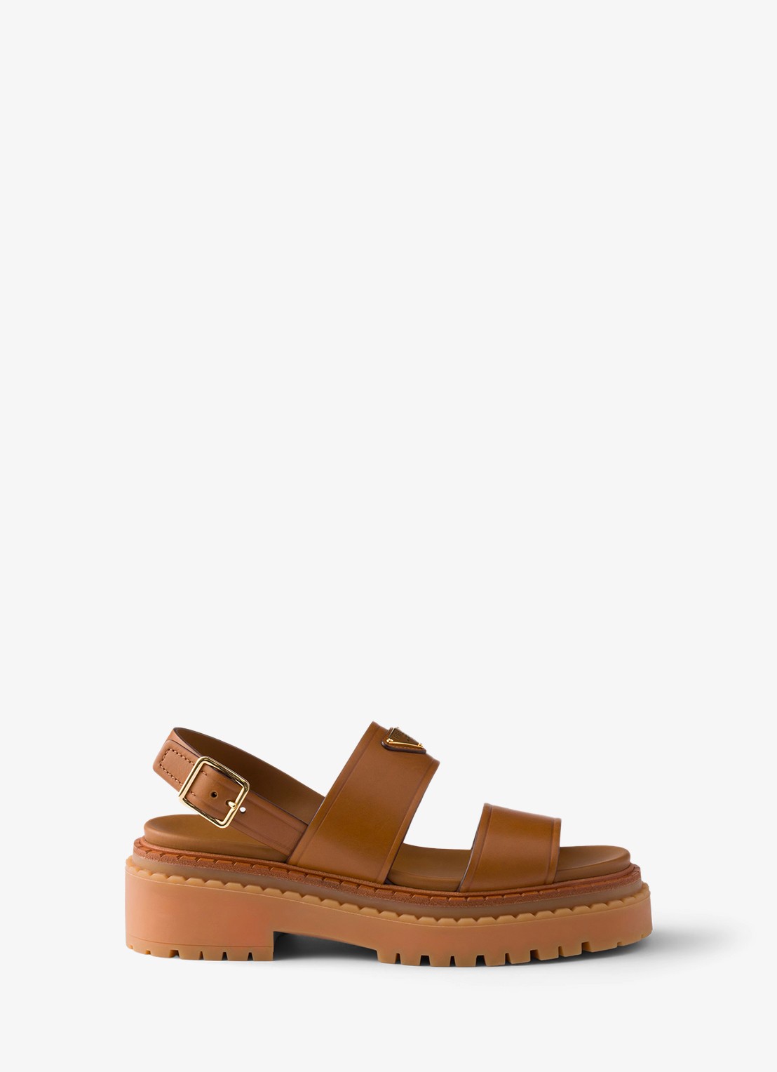Prada Sandaal van kalfsleer - voorkant 2 bruin