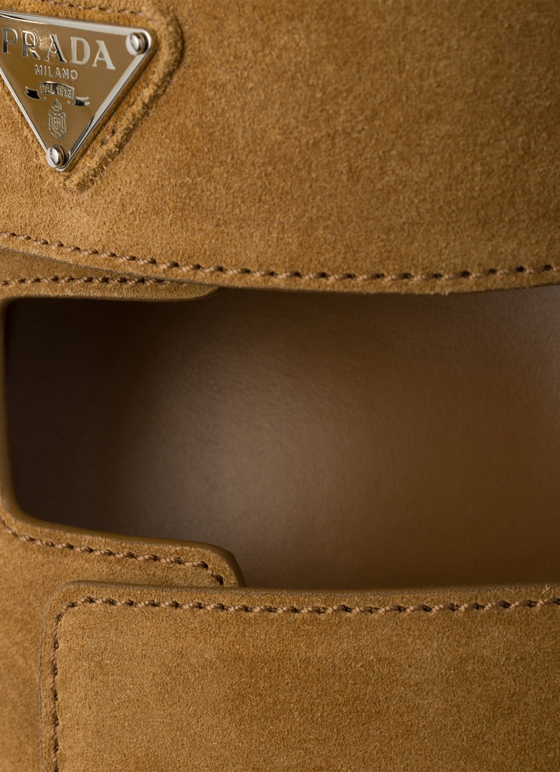 Prada Sandaal van kalfssuède - detail 5 camel