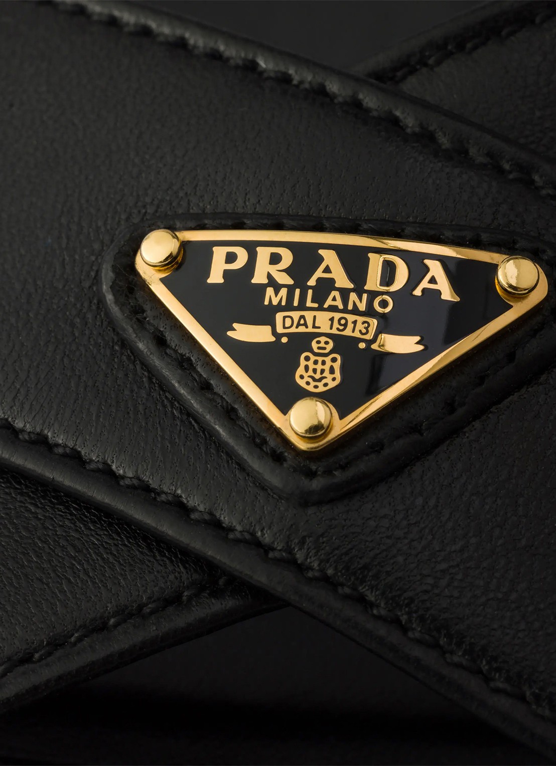 Prada Sandalette van lamsleer - detail 6 zwart