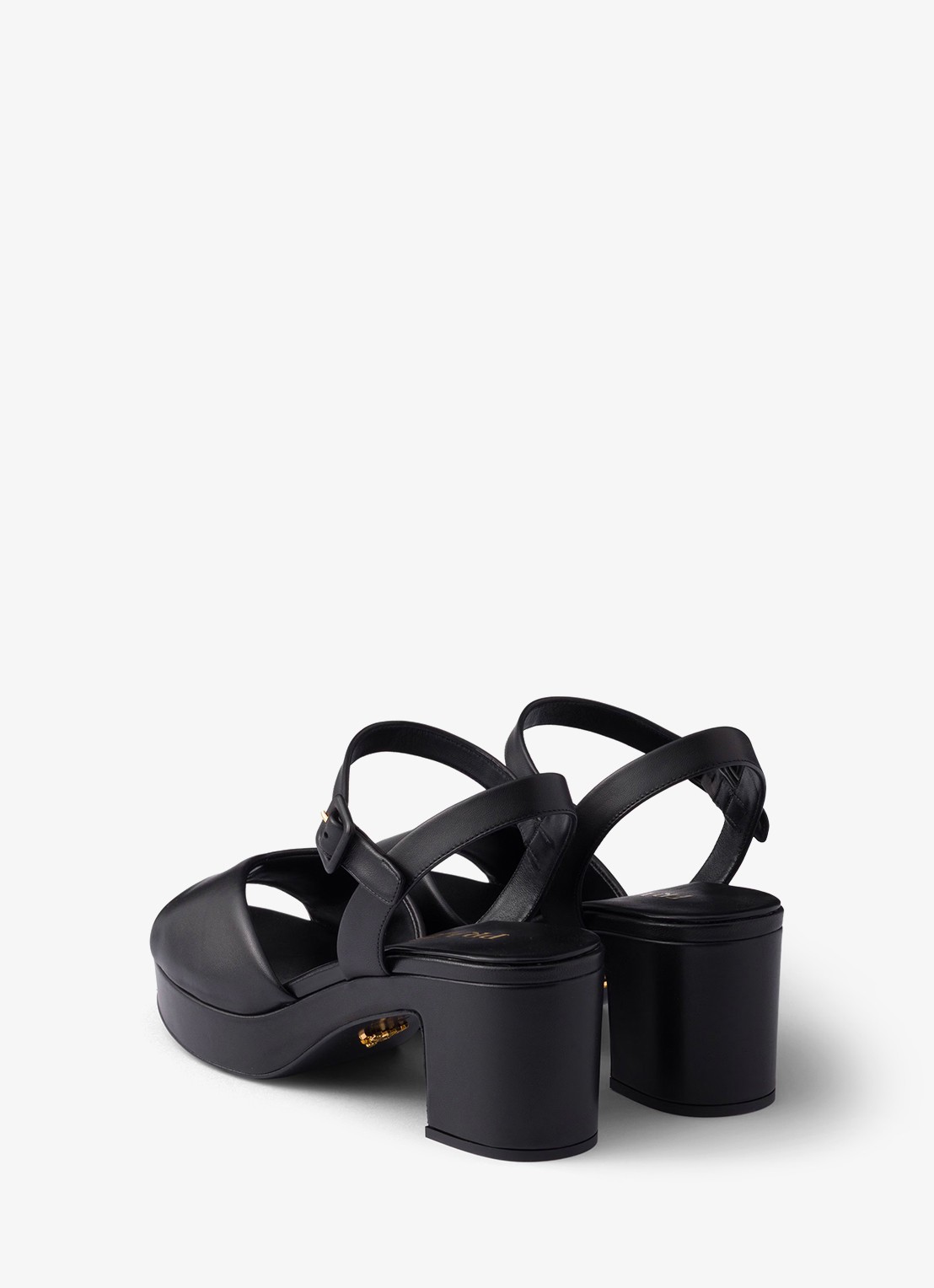 Prada Sandalette van leer - achterkant 3 zwart