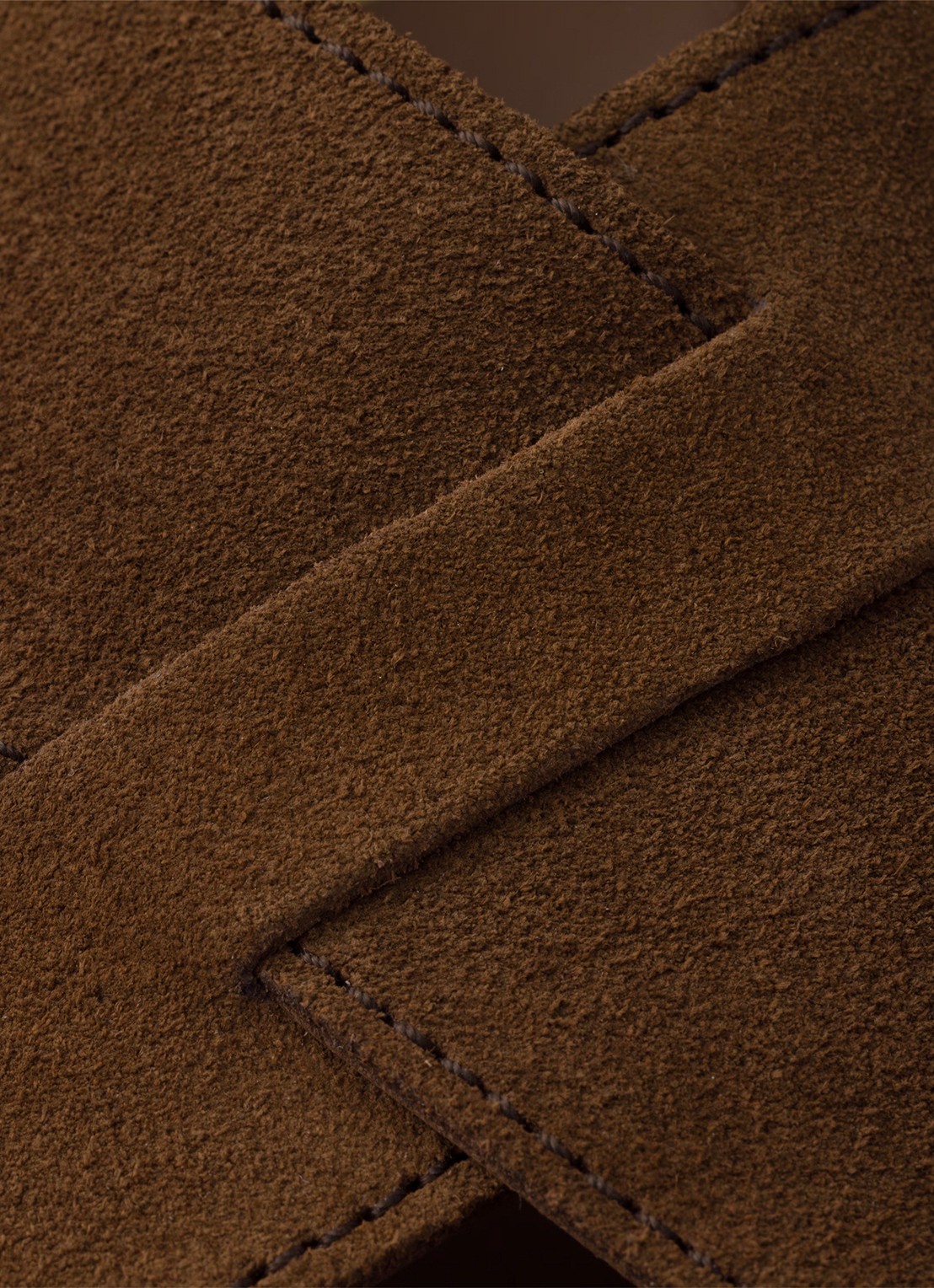 Prada Sandalette van suède - detail 3 bruin
