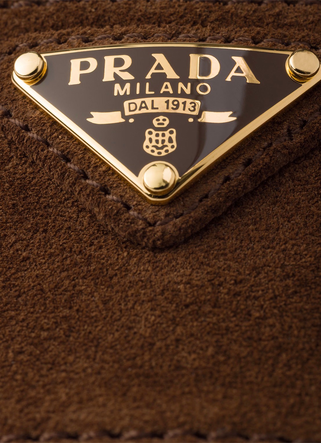 Prada Sandalette van suède - detail 6 bruin