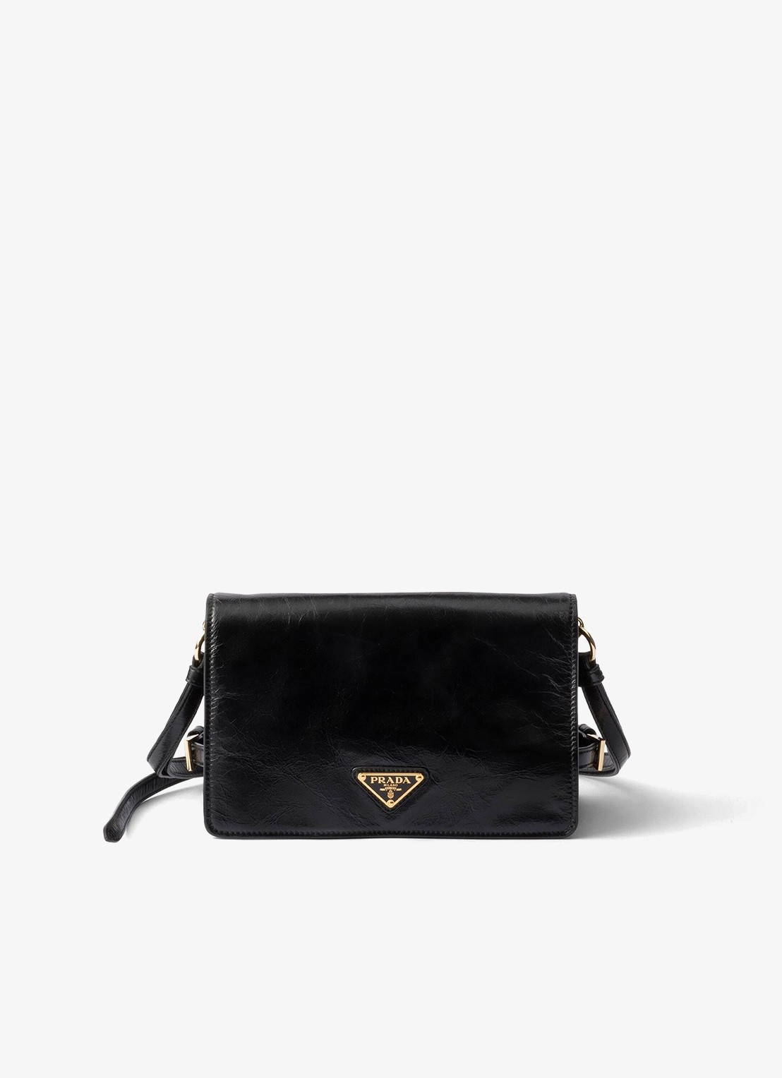 Prada Schoudertas van kalfsleer - voorkant 5 zwart