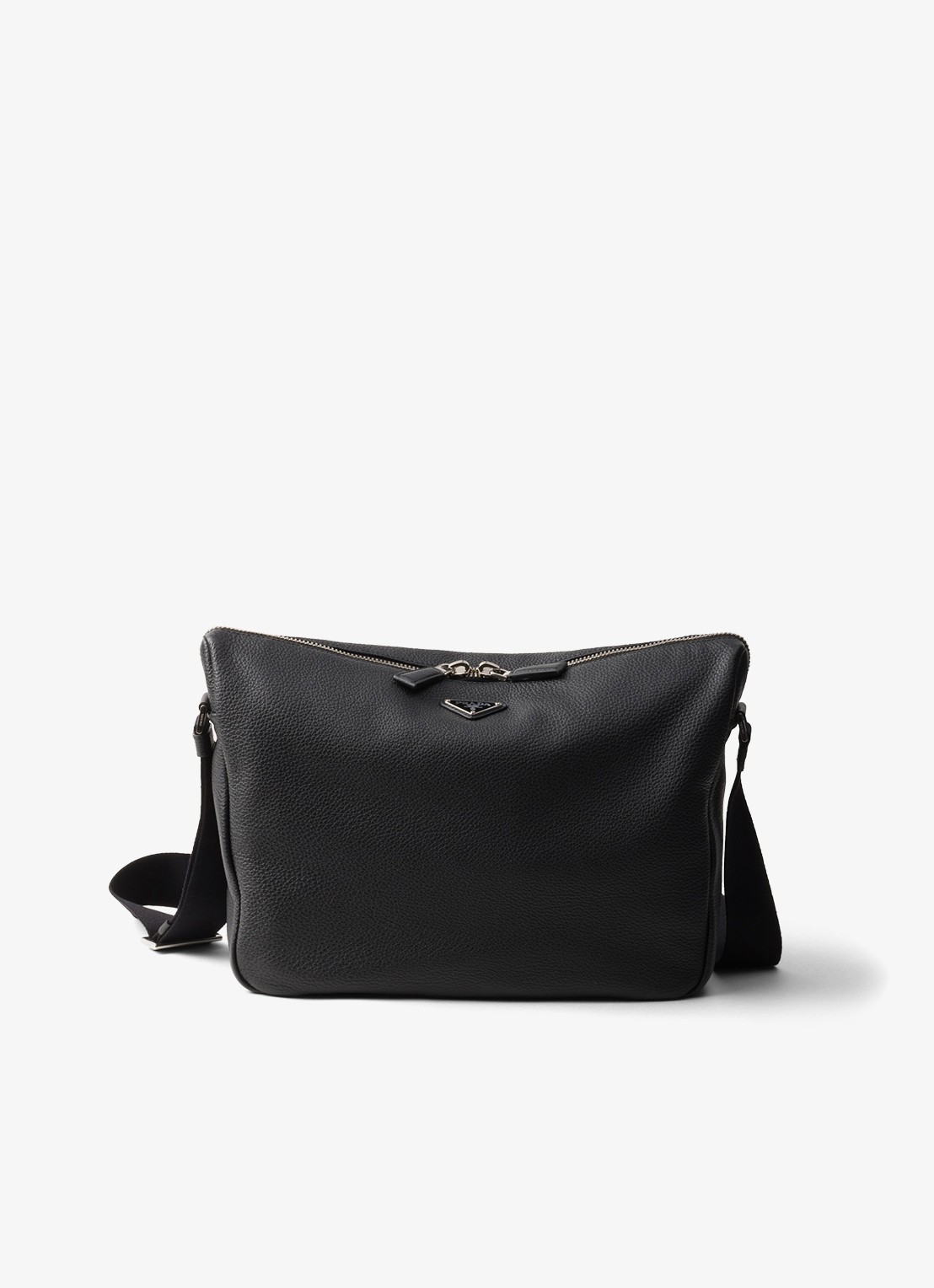 Prada Schoudertas van kalfsleer - voorkant zwart