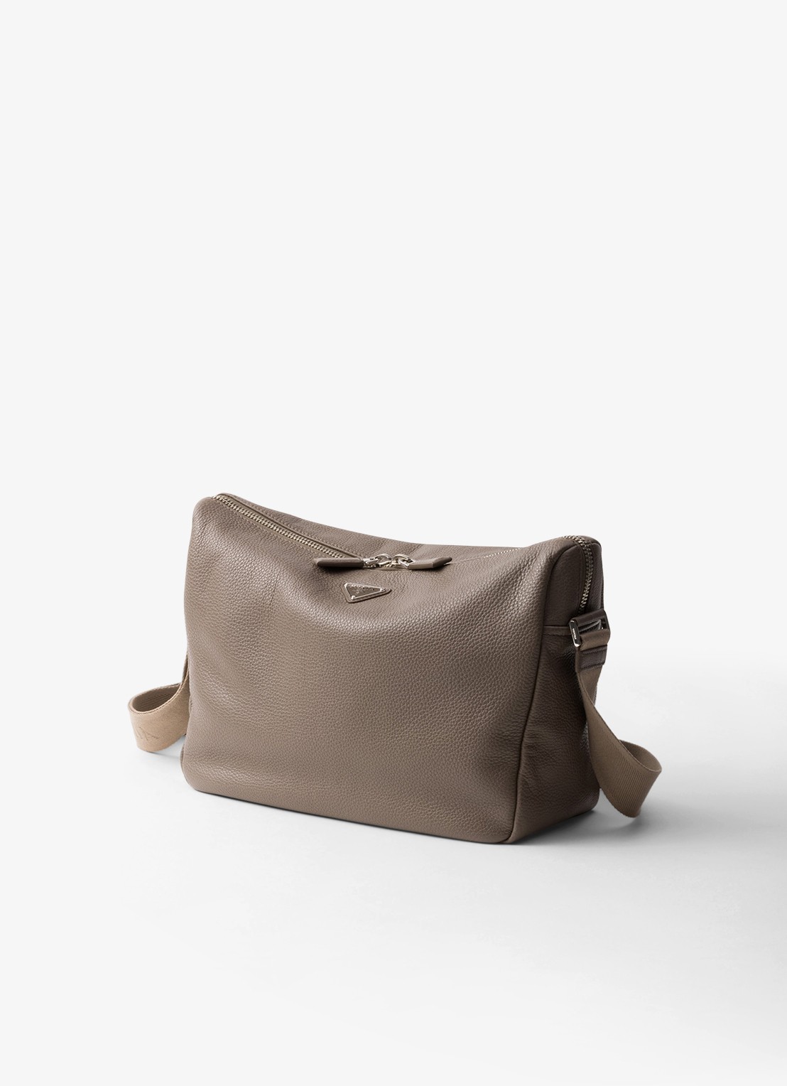 Prada Schoudertas van kalfsleer - detail 2 taupe