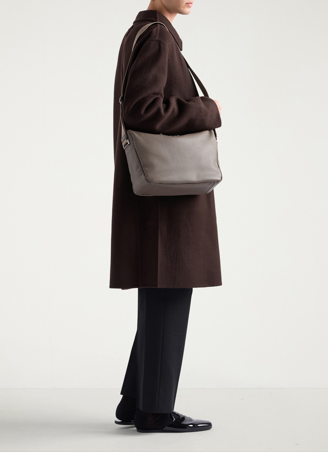 Prada Schoudertas van kalfsleer - detail 5 taupe